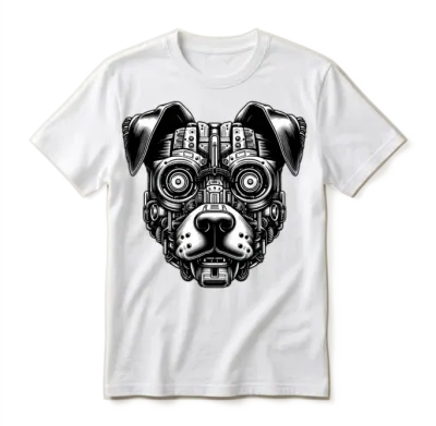 Retro Steampunk Dog Unisex T-Shirt - White