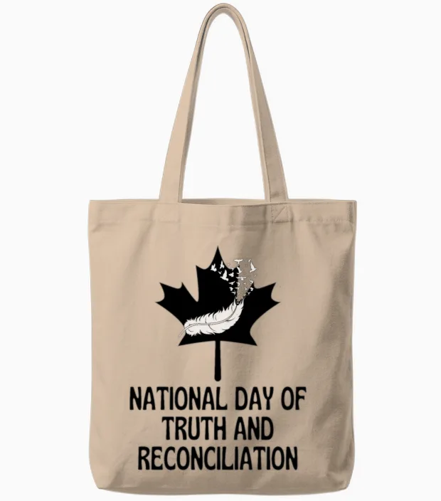 National Day of Truth and Reconciliation Canada E Tote Bags in Natural
