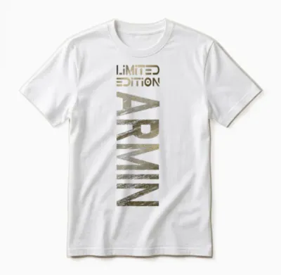 Armin Name First Name Boy Man Birthday T-Shirt, Black Unisex T-Shirt - White