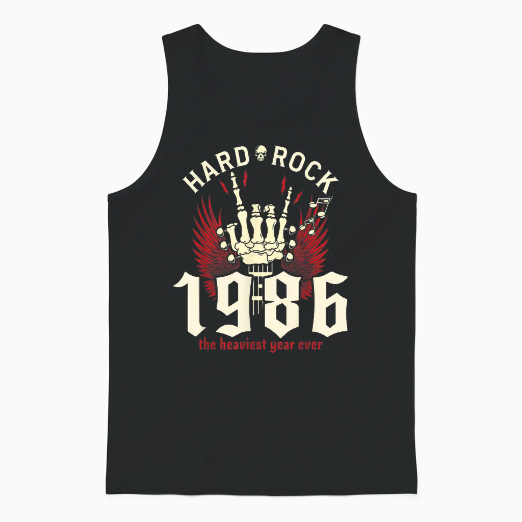 40 Years Vintage Rocker 40th Birthday 1986 Unisex Tank Top in Black