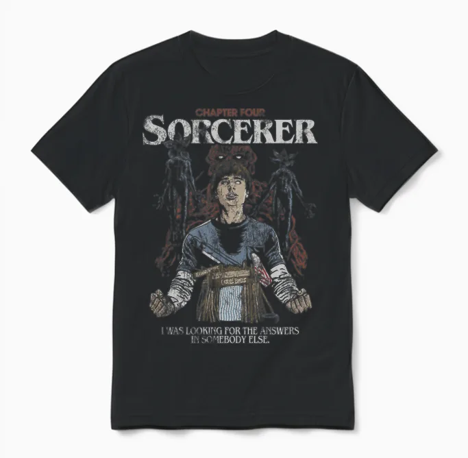 Stranger Things Will the Sorcerer Manche Longue Unisex T-Shirt in Black