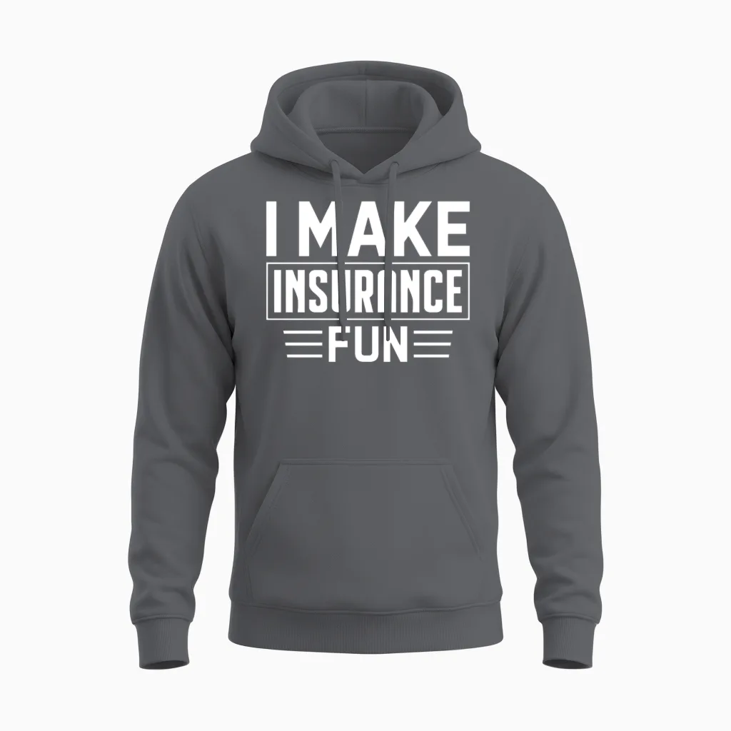 Funny Insurance Agent Broker Unisex Hoodie in Charcoal