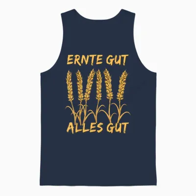 Ernte Gut Alles Gut Landwirtschaft Weizen Getreide Landwirt Unisex Tank Top - Navy