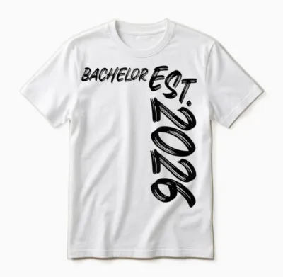 Bachelor Est. 2026 Graduation Study Exam Passed Unisex T-Shirt - White