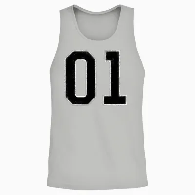 Lee 01 Orange Distressed Orange Graphic Unisex Tank Top - Ash