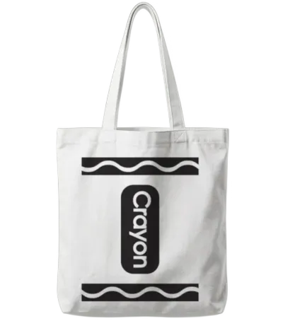Party-Crayon Halloween Team Tote Bags - White