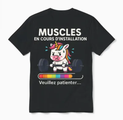 Running Muscles – Funny Sports Gift Women Fitness Unicorn Unisex T-Shirt - Black