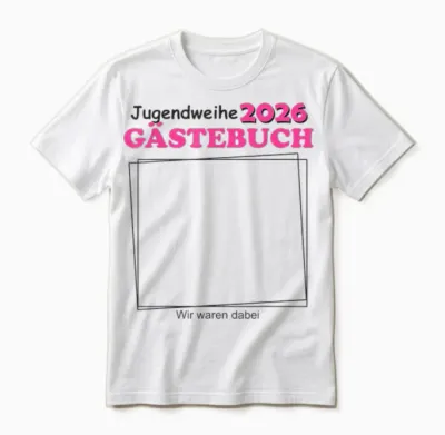 Jugendweihe 2026 Gästebuch Für Jugendliche Jungen Unisex T-Shirt - White