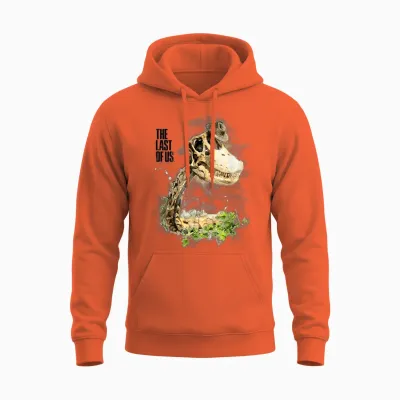 The Last of Us Dinosaur Skeleton Illustration Video Game Unisex Hoodie - Orange