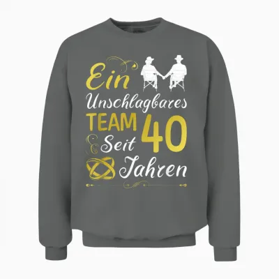 40 Jahre Verheiratet 40. Hochzeitstag Rubinhochzeit Unisex Sweatshirt - Graphite Heather