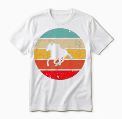 Horse Retro Unisex T-Shirt - White