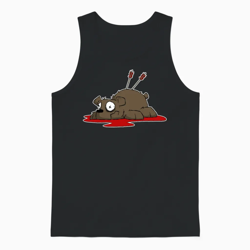 Funny Archery Sticker and Shirt Kilboe Comic Unisex Tank Top in Black