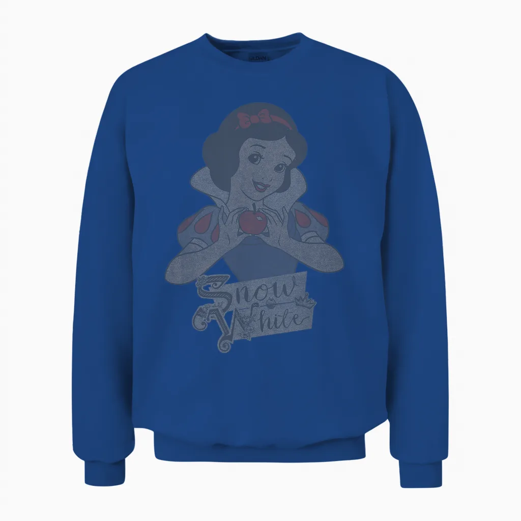 Disney Princess Snow White Holding an Apple Unisex Sweatshirt in Royal