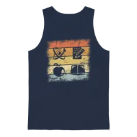 Teacher Retro Teachers Unisex Tank Top - Navy – 1