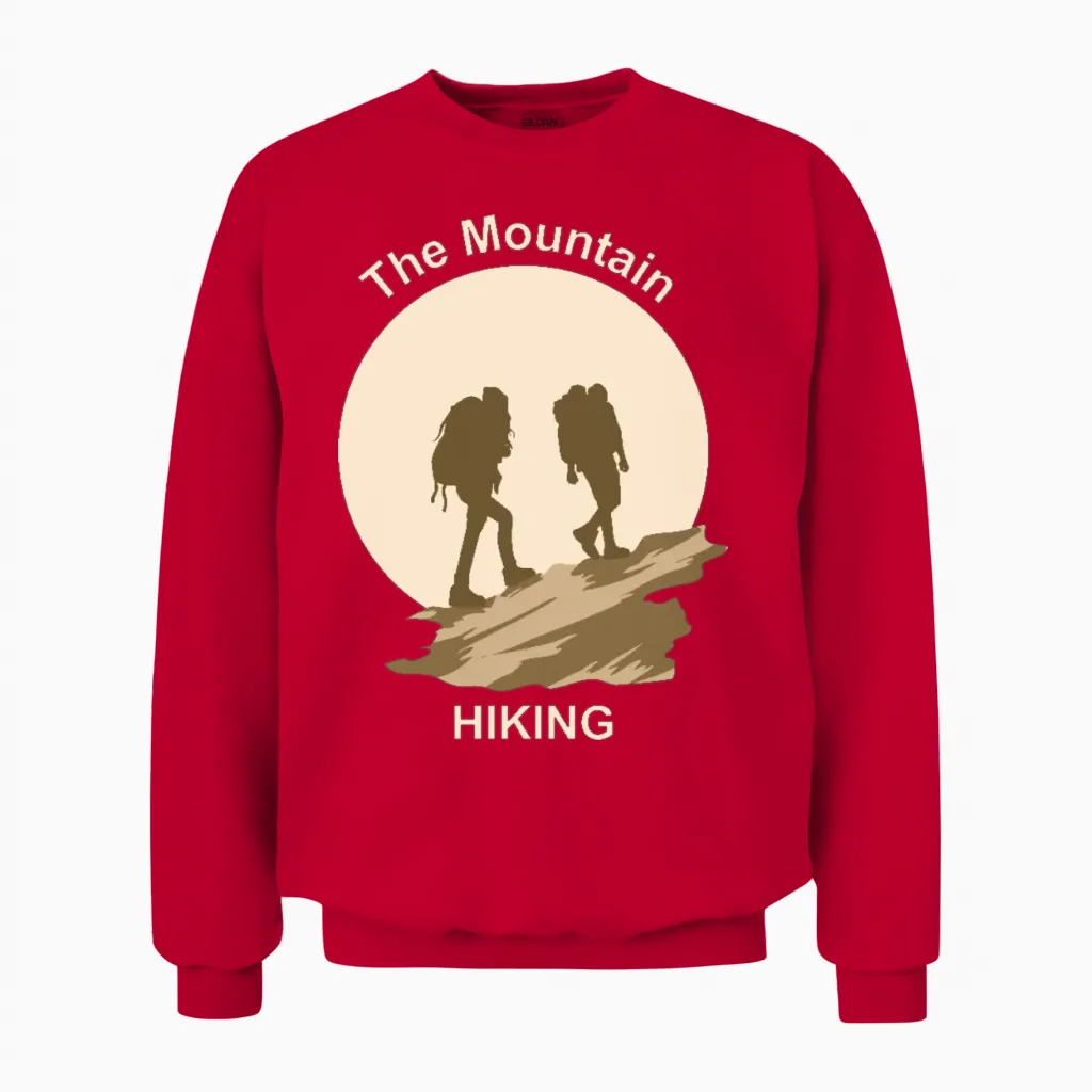 The Mountan Hiking & Outdoors Unisex Sweatshirt in Red