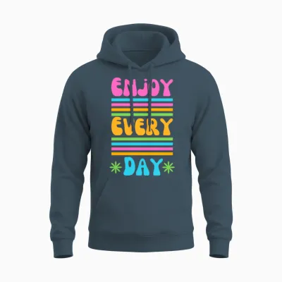 Colorful Retro Aesthetic Quote Unisex Hoodie - Dark Heather