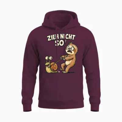 Faultier Humor Spruch Zieh Nicht So Faulenzer Spruch Lustig Unisex Hoodie - Maroon