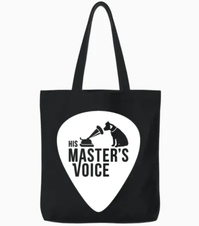 His Master´s Voice Logo Tote Bags - Black