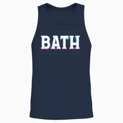 Retro - Bath Unisex Tank Top - Navy