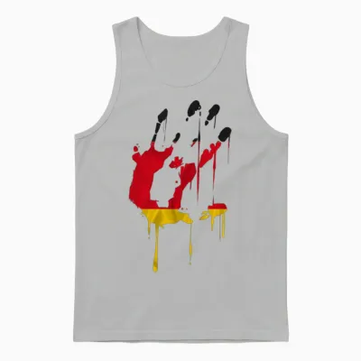 Germany Flag Art Unisex Tank Top - Ash