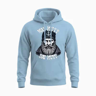 Ostfriesische Nordsee Seemann Wat Mutt Dat Mutt Unisex Hoodie - Light Blue