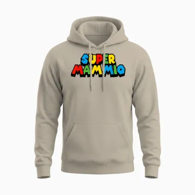 Gamer Mama Super Gamer Mammio Unisex Hoodie - Sand