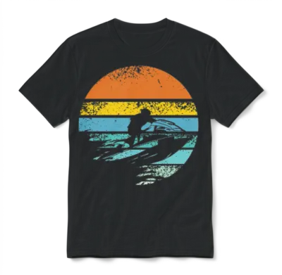 Jet Ski Retro Unisex T-Shirt - Black