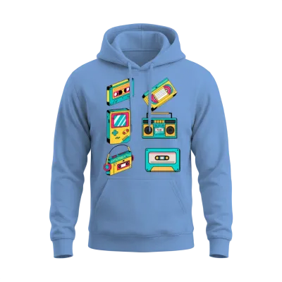 Vintage Retro Never Forget Unisex Hoodie - Carolina Blue