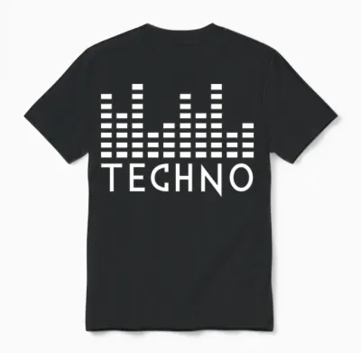 Techno Music Unisex T-Shirt - Black