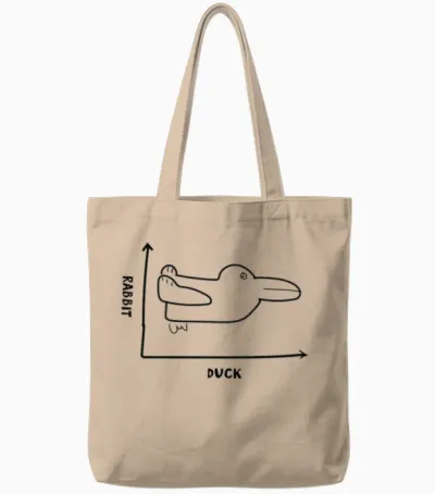 Duck or Rabbit? Tote Bags - Natural