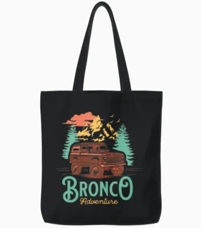 Bronco Tote Bags - Black