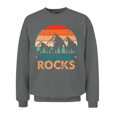 Geology Rocks Retro Unisex Sweatshirt - Graphite Heather