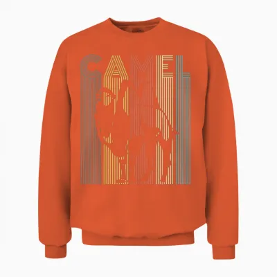 Vintage Camel T-Shirt Retro Camel Shirt Women Men Children T-Shirt, Black Unisex Sweatshirt - Orange