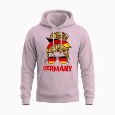 Germany for Girls Germany Flag for Women Germany T-Shirt, Black Unisex Hoodie - Light Pink