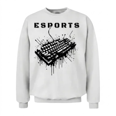 Esports Gaming Design Unisex Sweatshirt - White