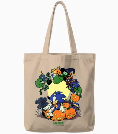 Sonic the Hedgehog - Chao Tales Halloween Group Tote Bags - Natural