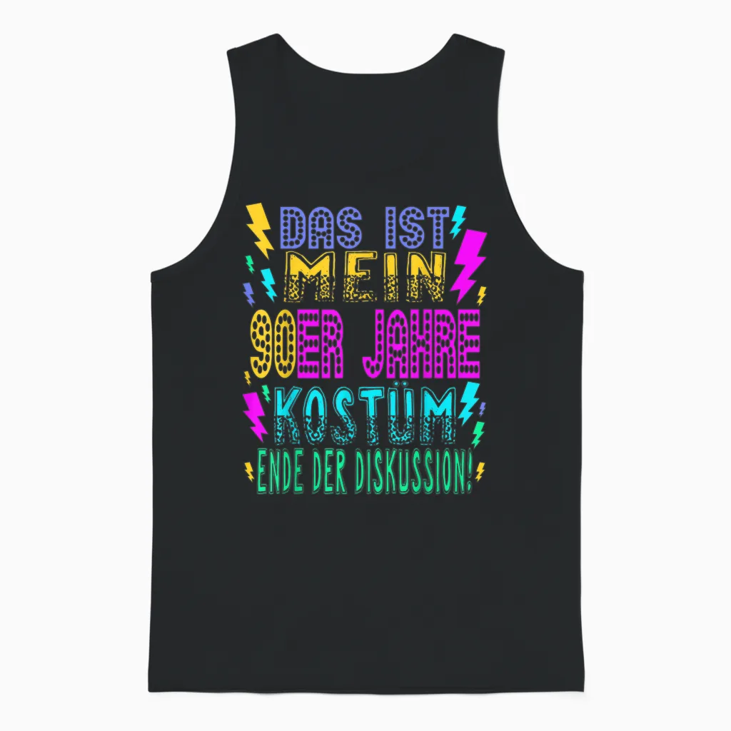 90s Outfit Costume Party 90s Theme Party Men's Women's T-Shirt, Black Unisex Tank Top in Black