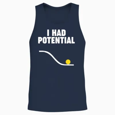 Physics I Had Potential Unisex Tank Top - Navy