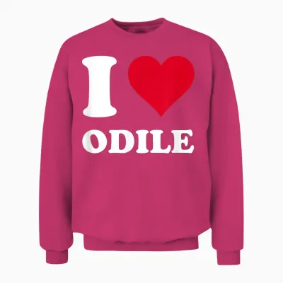 Cœur Rouge I Love Odile Unisex Sweatshirt - Heliconia