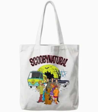 Scooby-Doo Scoobynthetic Mystery Machine and Baby with Gang Tote Bags - White