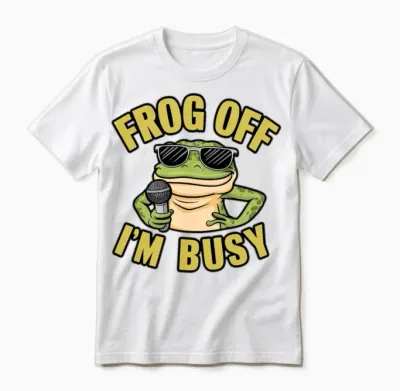Frog off I'm Busy Unisex T-Shirt - White