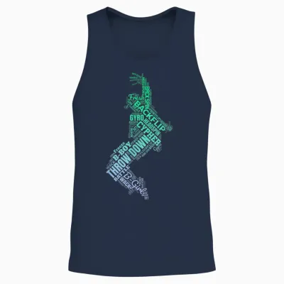 Children's Breakdance T-Shirt Breakdancer B-Boy B-Girl Breakdance T-Shirt, Black Unisex Tank Top - Navy