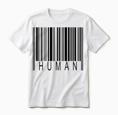 Human Barcode Unisex T-Shirt - White