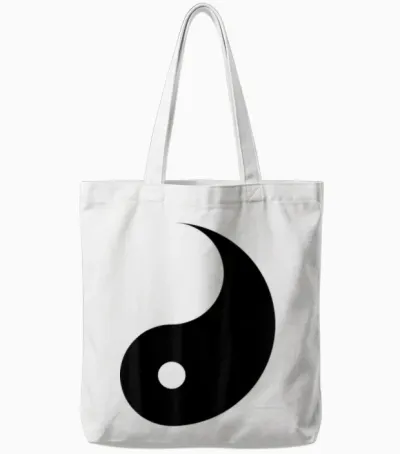 Yin – Yin Yang Paar-Kostüm, Brüder Und Schwestern, 1 Paar Tote Bags - White