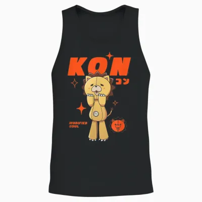 Bleach: Tybw Kon Modified Soul Orange Stars Anime Unisex Tank Top - Black