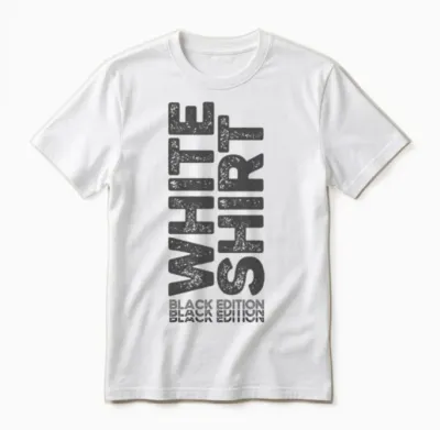 Weißes Shirt Schwarze Edition White Shirt Black Edition Langarmshirt Unisex T-Shirt - White