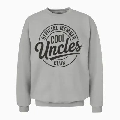 Official Member Cool Uncles Club Funny Uncle Father's Day Unisex Sweatshirt - Ash