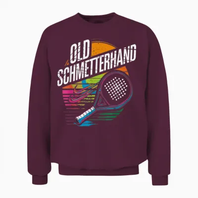 Padel Tennis Player Paddleball Racquet Sports T-Shirt, Black Unisex Sweatshirt - Maroon