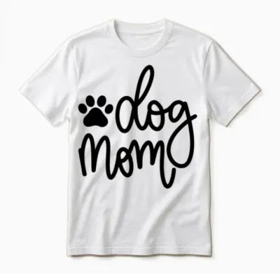 Dog Mom Unisex T-Shirt - White