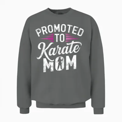 Promu Au Poste De Maman De Karaté - Fête Des Mères Pour Femme Enceinte Unisex Sweatshirt - Graphite Heather